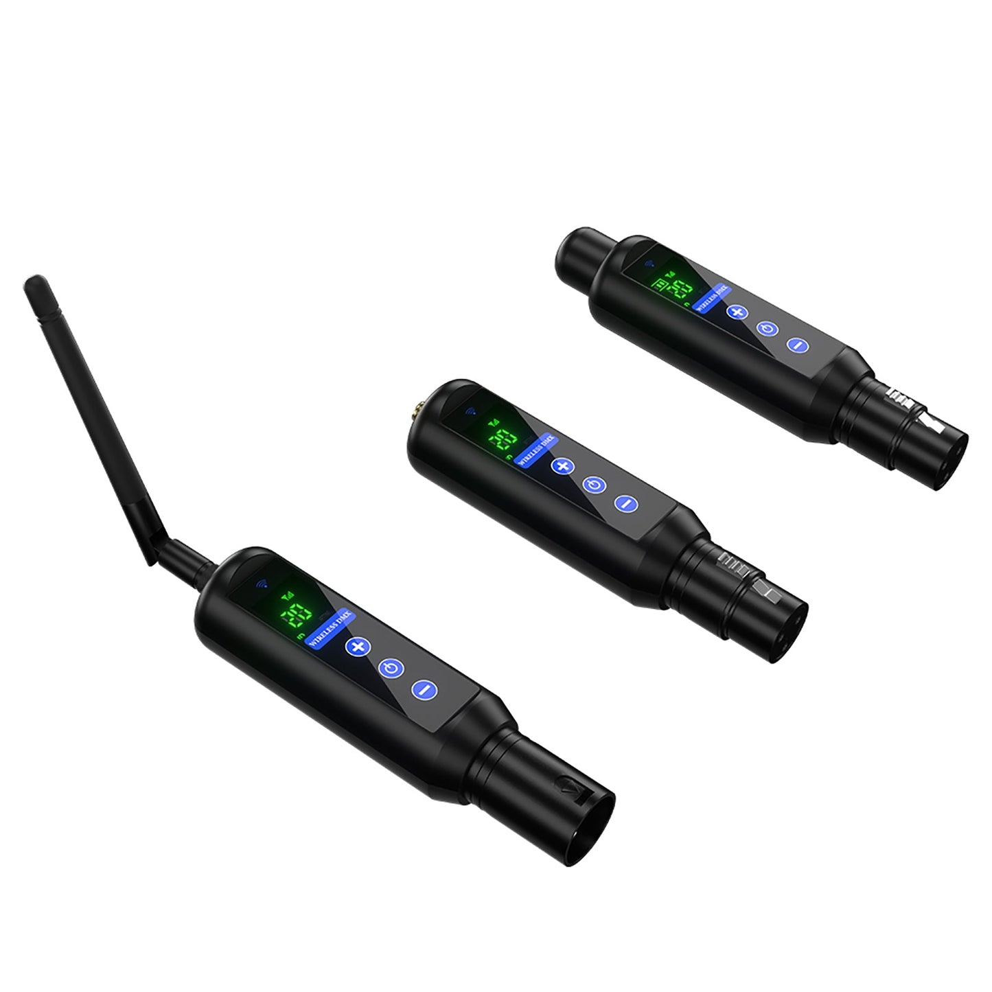 Émetteur et Récepteur DMX 512 Sans Fil 2,4G avec Récepteur sur Batterie et Écran Tactile OLED pour Éclairage de Scène