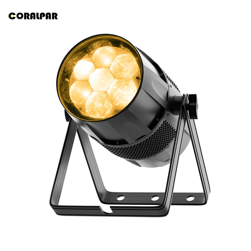 CoralPar Étanchéité IP65 LED Zoom&Wash Bee Eye 7x40W RGBW 4in1 Par Éclairage de Scène Mariage DJ