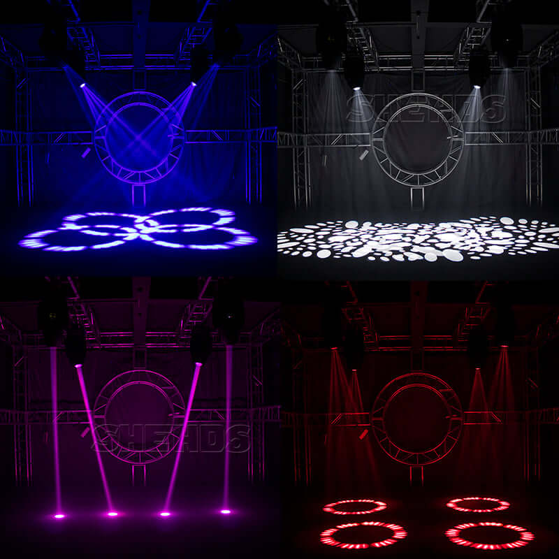 SHEHDS Lyres 380W Bulb Beam&Gobo&Wash Hybrid 3in1 Éclairage de Scène Éclairage de Performance