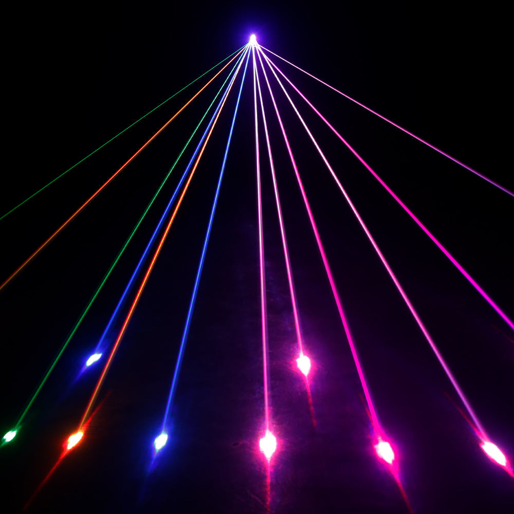 SHEHDS Contrôle des application 1W RGB Scanner laser Motif double superposé Éclairage Laser Performance DJ Club
