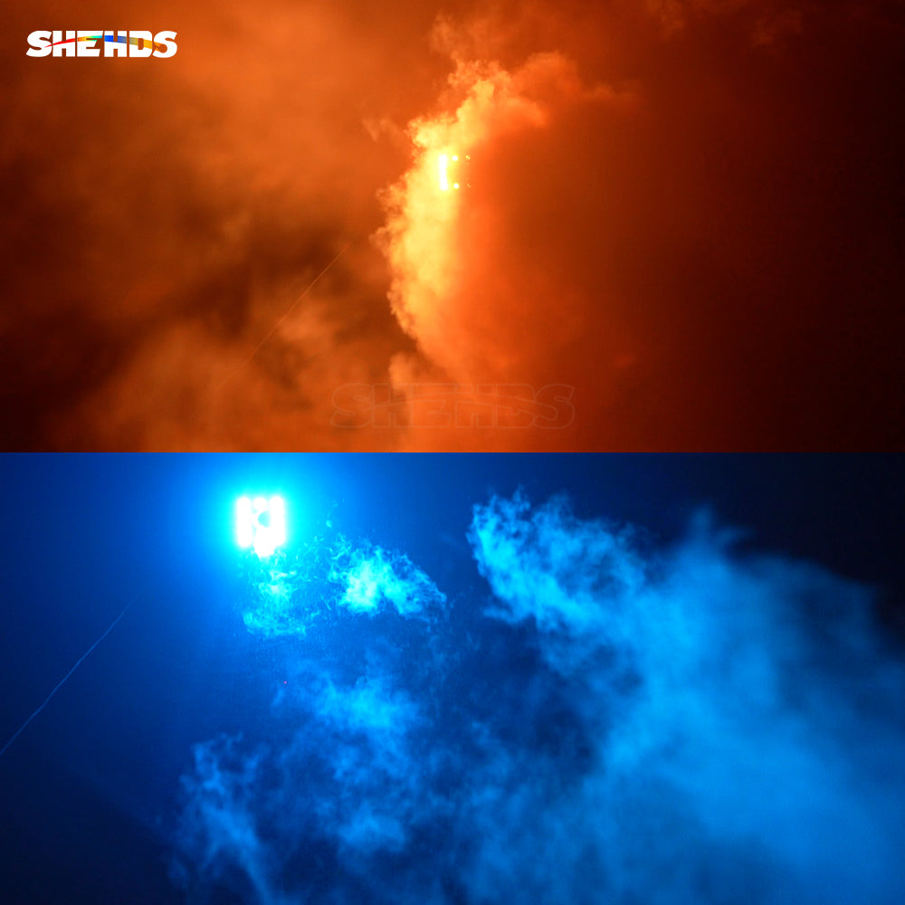 SHEHDS Machine à jet de CO2 12x3w LED RGB 3in1 injecteur de dioxyde de carbone cryogénique réglable à 90 degrés