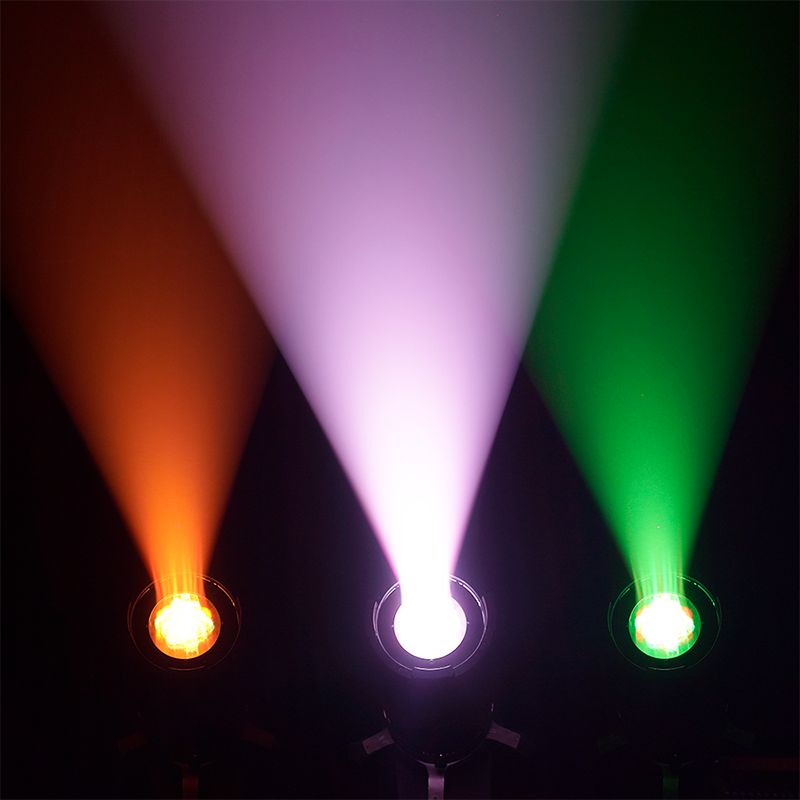 Projecteur LED à Zoom Optique LEKO 250W/350W LED RGBWAUV/RGBLAC/RGBW/RGBL/Blanc Chaud+Froid avec Volets Manuels à Quatre Lames – Lumière Barrière