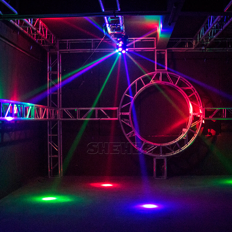 SHEHDS Lyres LED Laser 18x12W Éclairage de Scène avec Faisceau Rotatif Football