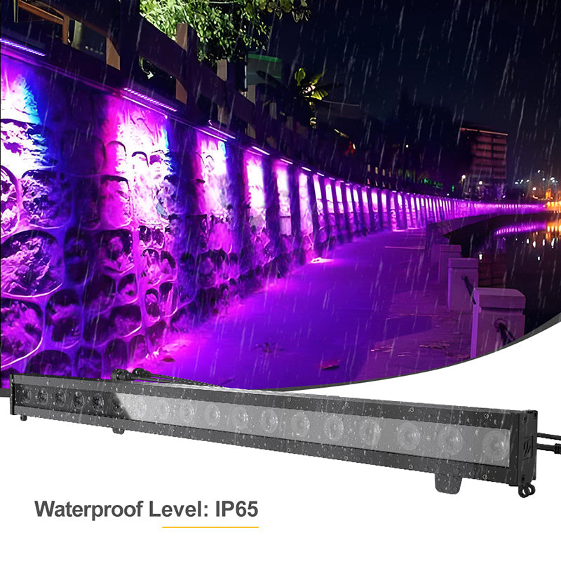 SHEHDS Éclairage LED étanche 18x10 W RGBWAUV / RGBLAC Wash silencieuse pour extérieur