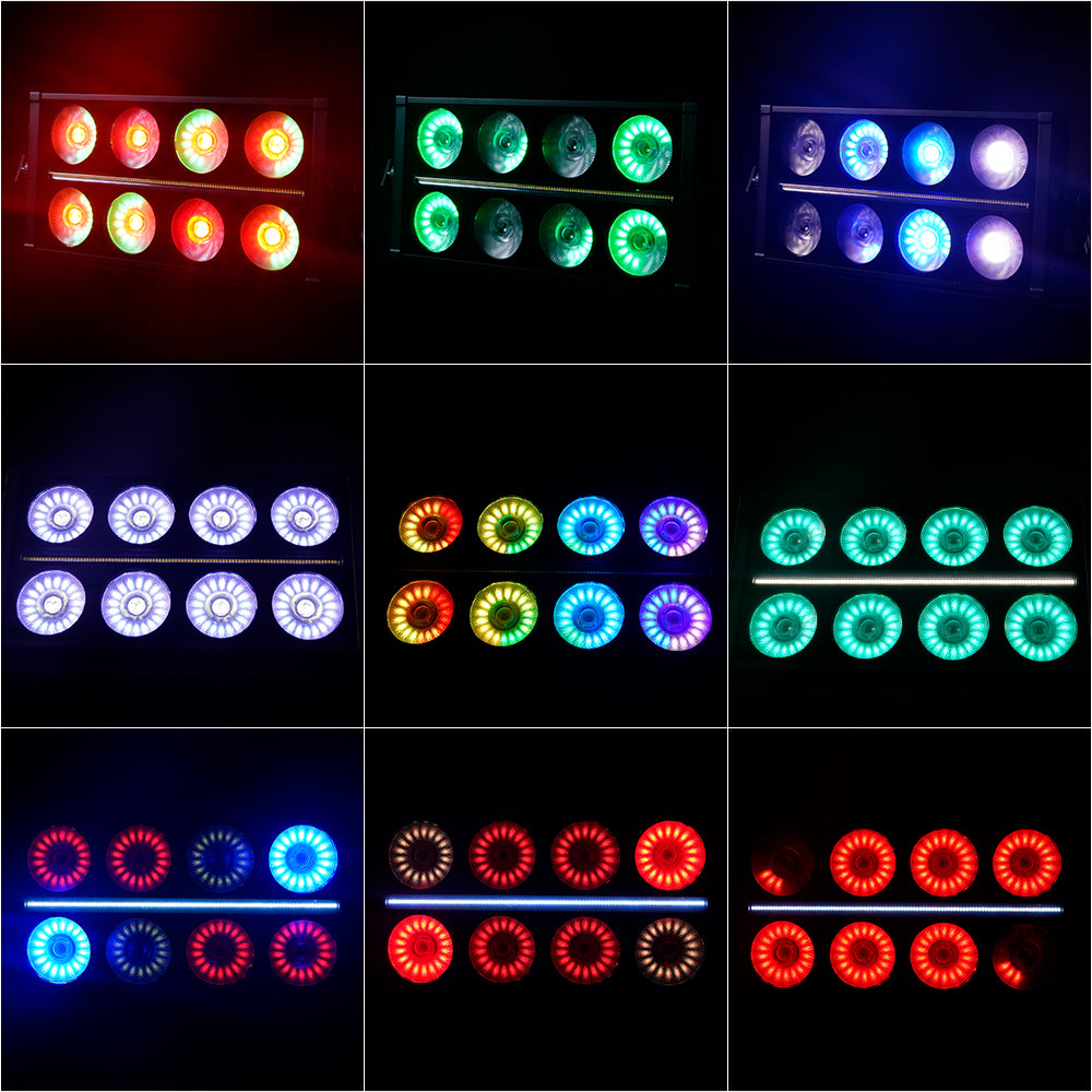 SHEHDS 350W RGBW Projecteur Wash Flood / Stroboscope LED / Blinder Wash