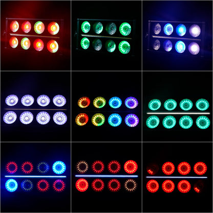 SHEHDS 350W RGBW Projecteur Wash Flood / Stroboscope LED / Blinder Wash