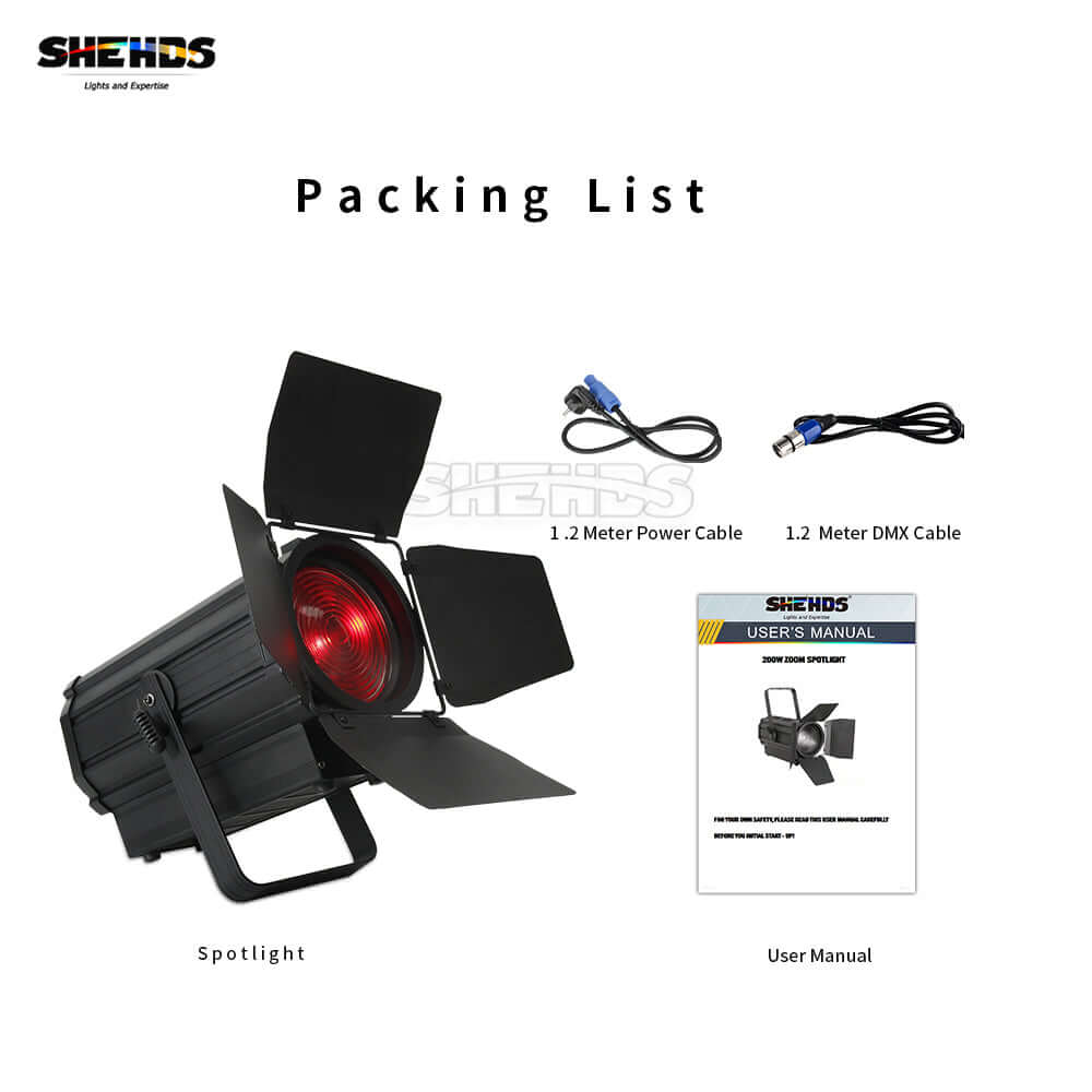 SHEHDS Projecteur 250W RGBW Éclairage de Scène avec stroboscope à impulsions DJ Club Marriage Théâtre