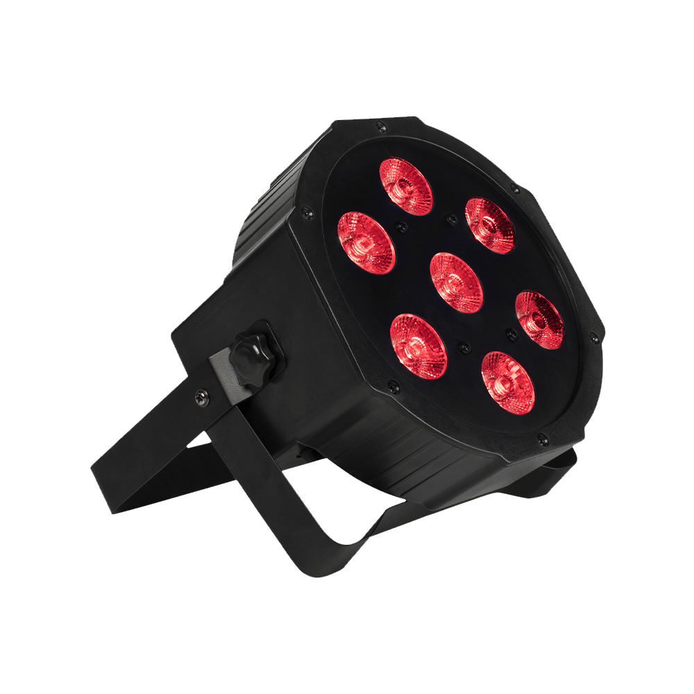 SHEHDS Par LED Flat 7x18W RGBWA+UV Stage Lighting