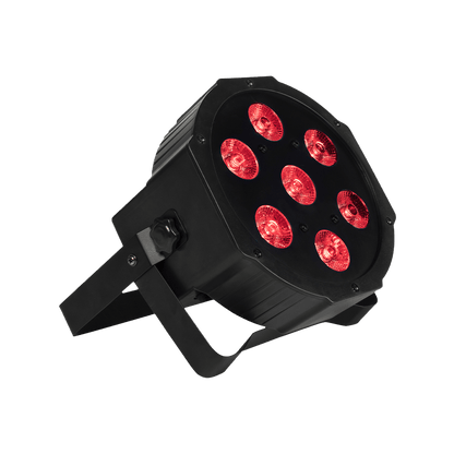 SHEHDS Par LED Flat 7x18W RGBWA+UV Stage Lighting
