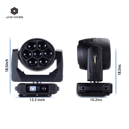 JMS WEBB Lyres LED Beam&Wash Big Bee Eye 7x40w Éclairage de Scène Éclairage de Performance Club DJ Club