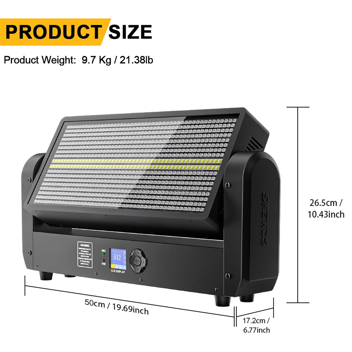 SHEHDS Lyre LED 200W avec Effet Stroboscopique et Matrice (Matrix) Éclairage Wash pour Scènes, Clubs et DJs