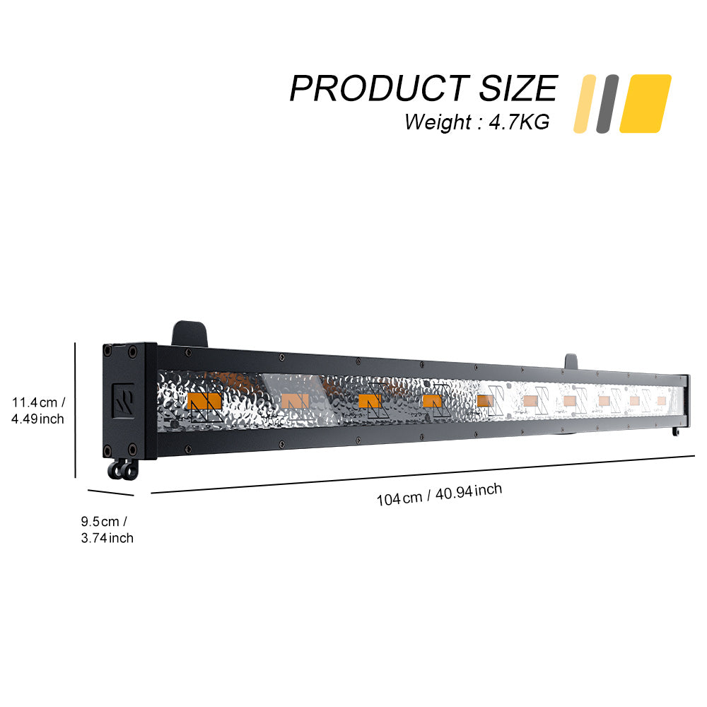 SHEHDS Éclairage stroboscopique LED rétro étanche 10x20W Ambre Silencieuse pour extérieur