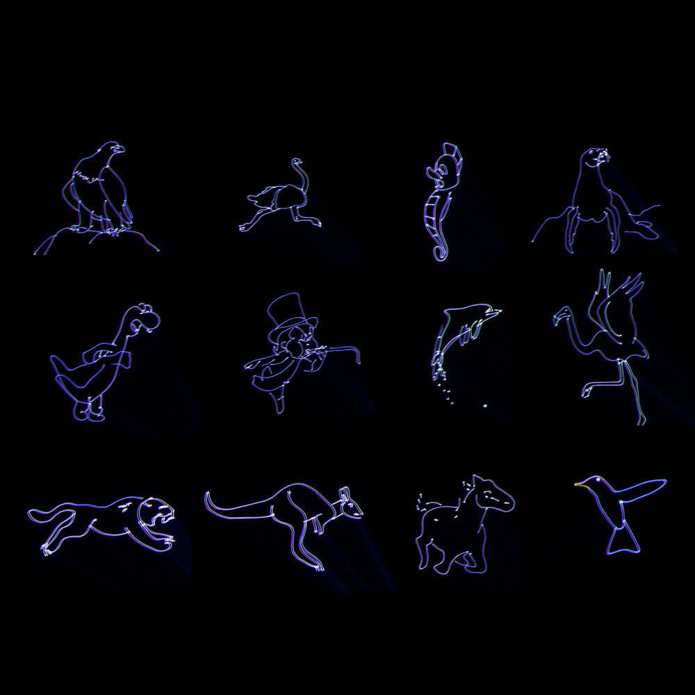 SHEHDS Contrôle des application Waterproof 3W RGB Éclairage Laser Modèle de numérisation Éclairage de Performance DJ Concert