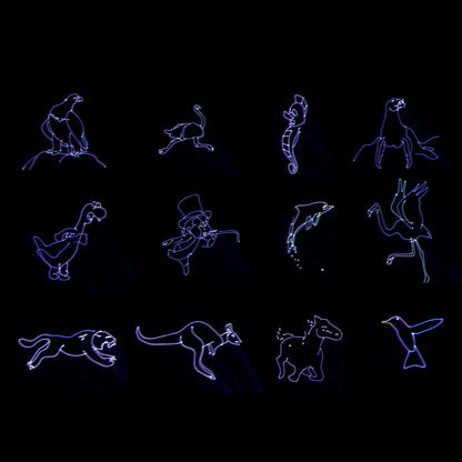 SHEHDS Contrôle des application Waterproof 3W RGB Éclairage Laser Modèle de numérisation Éclairage de Performance DJ Concert