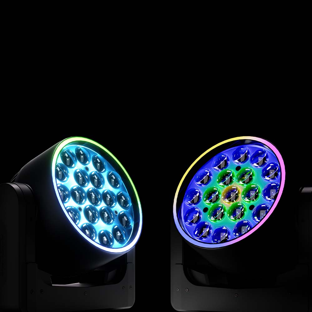 SHEHDS Projecteur LED à tête mobile 19×15 W / 20 W / 25 W Beam Wash Zoom Éclairage de scène