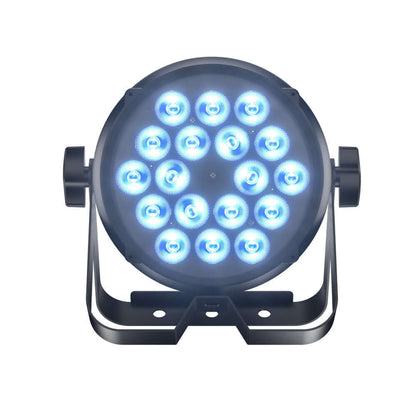 CoralPar Waterproof Alliage aluminium LED Éclairage de Scène 18x12W RGBWA+UV Par avec Fonction RDM