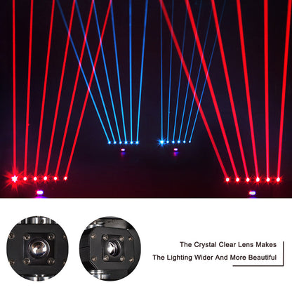 SHEHDS Éclairage Laser Moving Head 3000mW RGB&RGB 3in1 DMX Éclairage du scanner Performance DJ Club
