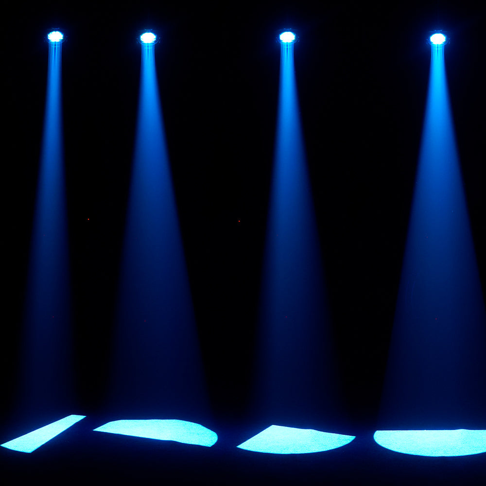 Projecteur à profil à foyer fixe LED LEKO 250W/350W - RGBWAUV/RGBLAC/RGBW/RGBL/Blanc chaud + Blanc froid | Grilles à lamelles manuelles à quatre feuilles