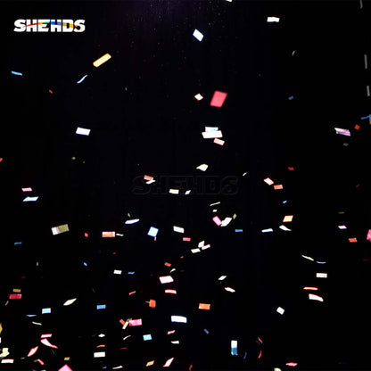 SHEHDS Machine à confettis RVB rechargeable corps en alliage aluminium haute résistance