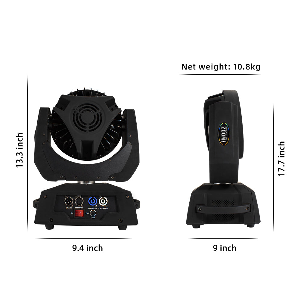 SHEHDS Lyres Wash&Zoom 36x18W RGBWA+UV Éclairage de Scène Éclairage de Performance DJ Club Mariage