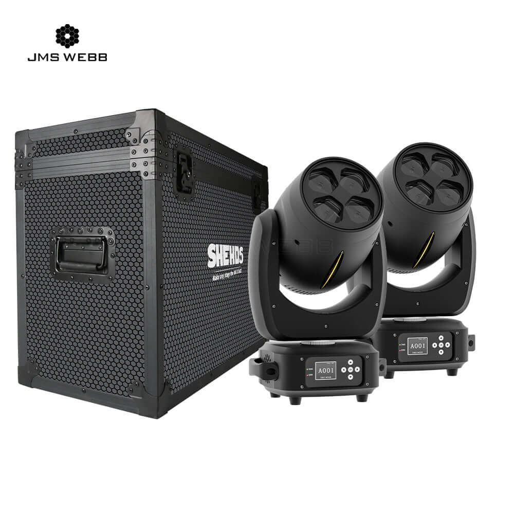 JMS WEBB (Rotation du Miroir) LED Zoom&Beam&Wash Bee Eye 4X40W Éclairage de Scène RGBW 4in1 Éclairage