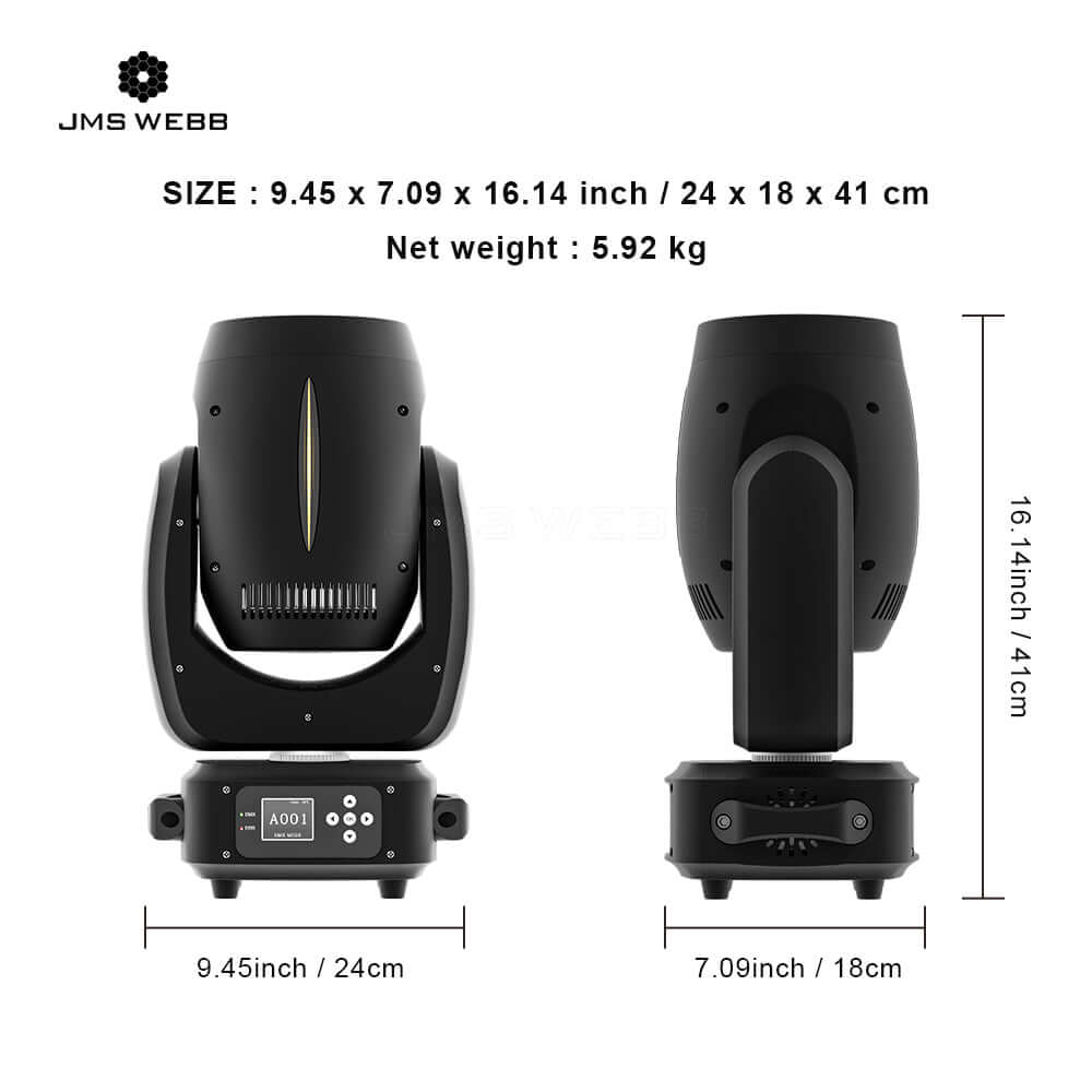 JMS WEBB (Rotation du Miroir) LED Zoom&Beam&Wash Bee Eye 4X40W Éclairage de Scène RGBW 4in1 Éclairage
