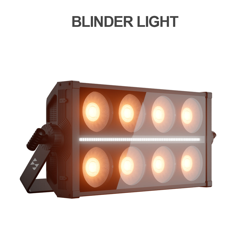 SHEHDS 350W RGBW Projecteur Wash Flood / Stroboscope LED / Blinder Wash