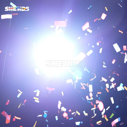 SHEHDS Machine à confettis RVB rechargeable corps en alliage aluminium haute résistance