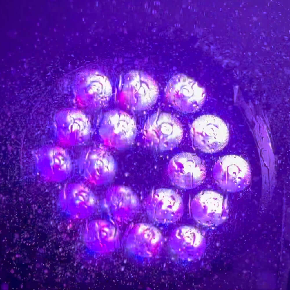 CoralPar Waterproof Alliage aluminium LED Éclairage de Scène 18x12W RGBWA+UV Par avec Fonction RDM