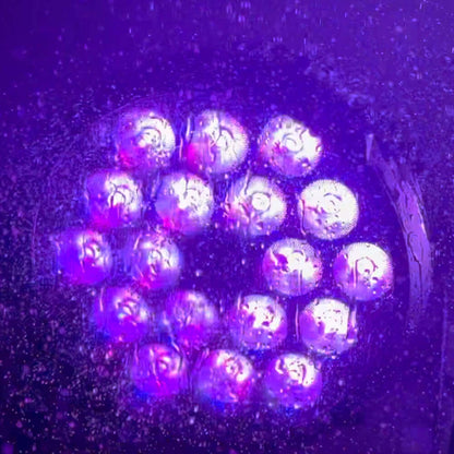 CoralPar Waterproof Alliage aluminium LED Éclairage de Scène 18x12W RGBWA+UV Par avec Fonction RDM