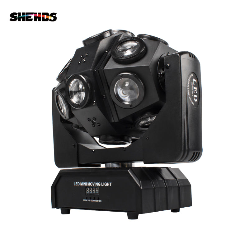 SHEHDS Lyres LED Laser 18x12W Éclairage de Scène avec Faisceau Rotatif Football