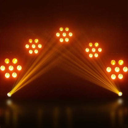 SHEHDS Projecteur PAR LED Étanche 7x18W RGBWA+UV / RGBLAC avec Contrôle par APP et Connexion en Série