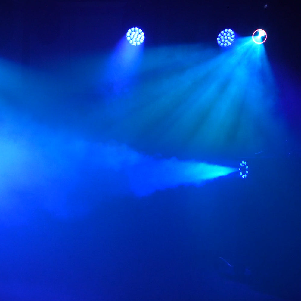 SHEHDS 1500W Machine à Fumée LED RGB avec 9 LED 3W Contrôle DMX et Télécommande pour Spectacle Mariage et Événement