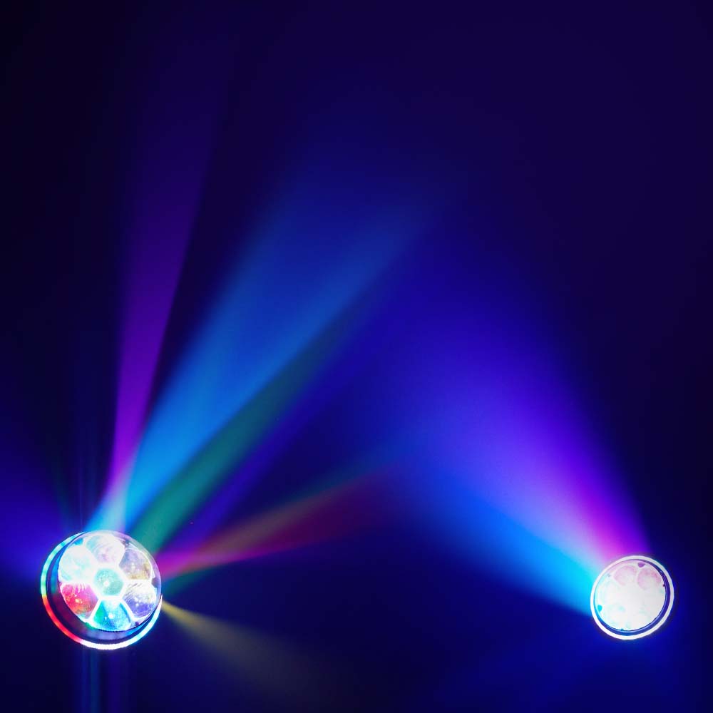 SHEHDS Projecteur asservi Bee Eye 7×40 W avec zoom et fonction wash – éclairage de scène RGBW / RGBL / RGBLAC