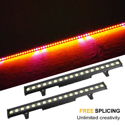 SHEHDS Éclairage LED étanche 18x10 W RGBWAUV / RGBLAC Wash silencieuse pour extérieur
