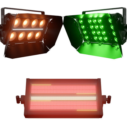 SHEHDS 350W RGBW Projecteur Wash Flood / Stroboscope LED / Blinder Wash