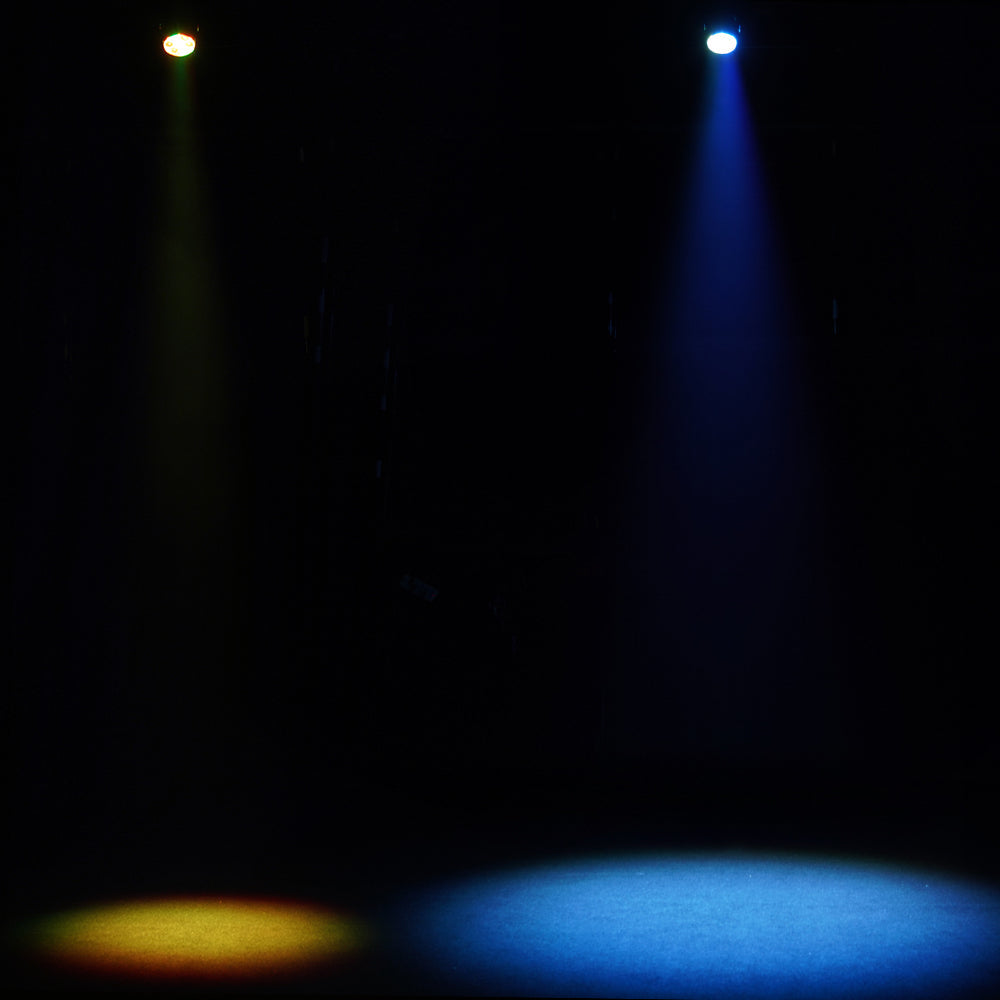 SHEHDS Projecteur asservi Bee Eye 7×40 W avec zoom et fonction wash – éclairage de scène RGBW / RGBL / RGBLAC