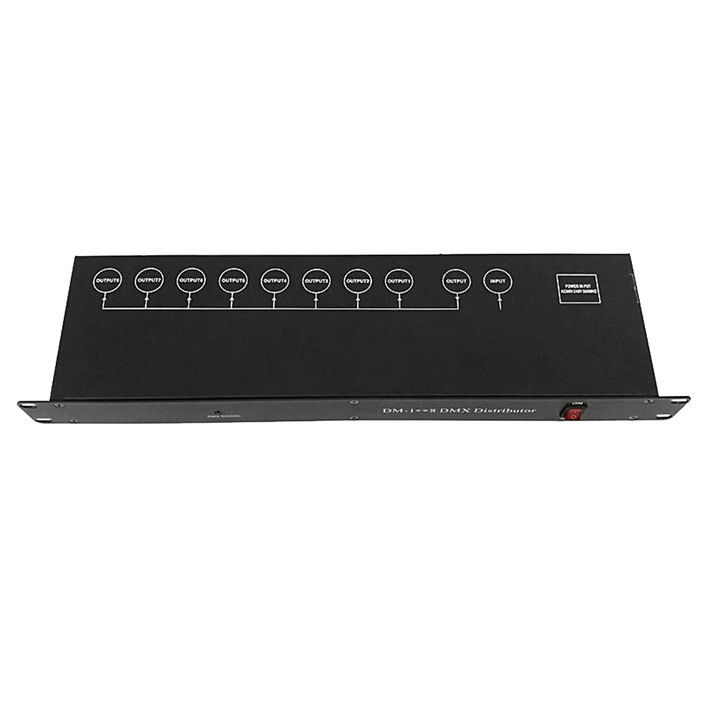 Stage Light Controller DMX512 Splitter Light Signal Amplifier Splitter 8 Way DMX