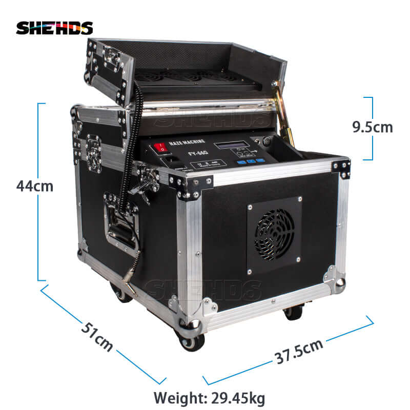 Machine à brume 660W avec étui de transport DMX Brumisateur de fumée télécommandé