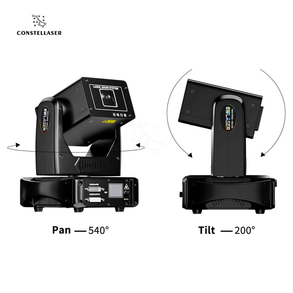 Constellaser Contrôle des application Lyres 6W  Éclairage Laser  Éclairage de Performance Mariage DJ Club