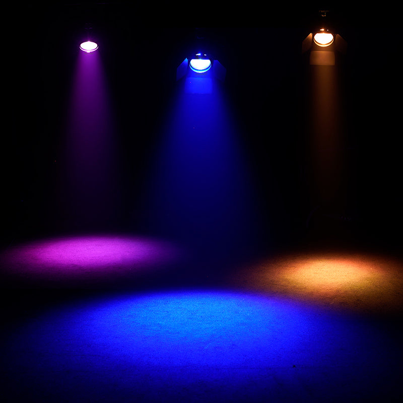 SHEHDS Projecteur Fresnel LED 250W/350W RGBWAUV/RGBLAC/RGBW/RGBL/Blanc Chaud+Froid pour Théâtre, Scène, Spectacle, Concerts