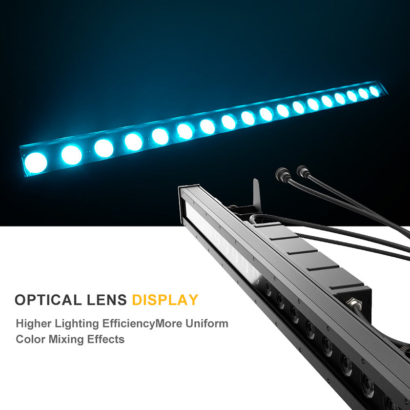 SHEHDS Éclairage LED étanche 18x10 W RGBWAUV / RGBLAC Wash silencieuse pour extérieur