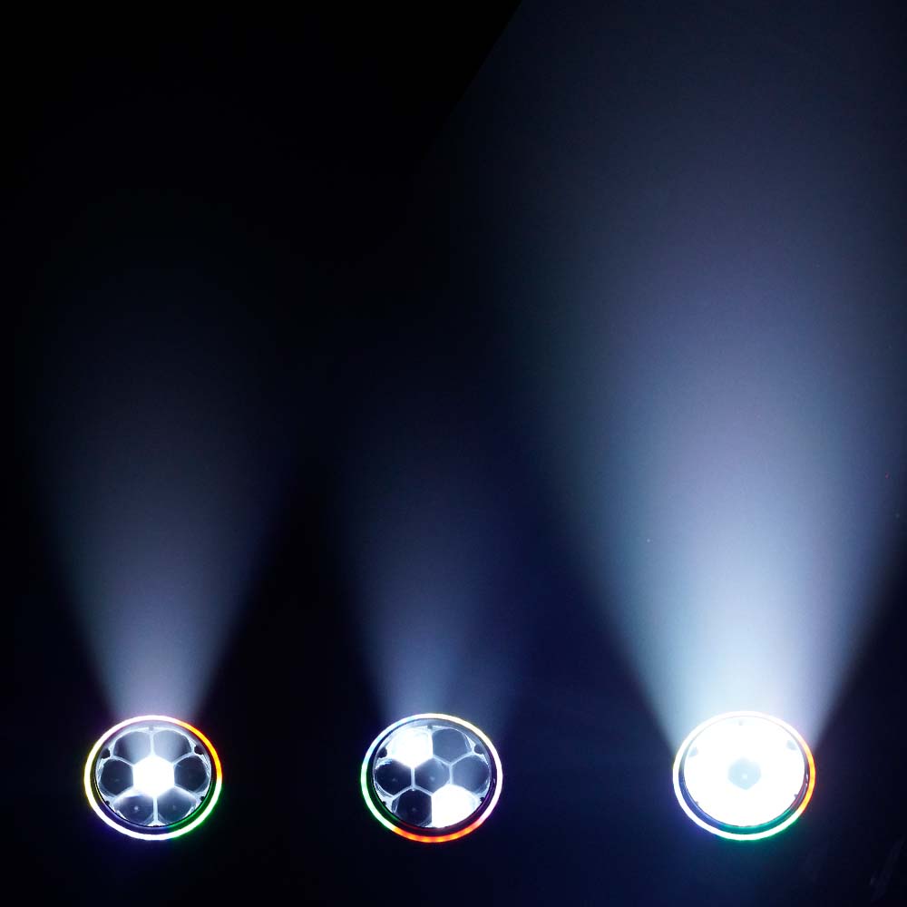 SHEHDS Projecteur asservi Bee Eye 7×40 W avec zoom et fonction wash – éclairage de scène RGBW / RGBL / RGBLAC