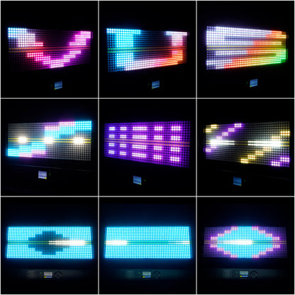 SHEHDS Lyre LED 200W avec Effet Stroboscopique et Matrice (Matrix) Éclairage Wash pour Scènes, Clubs et DJs