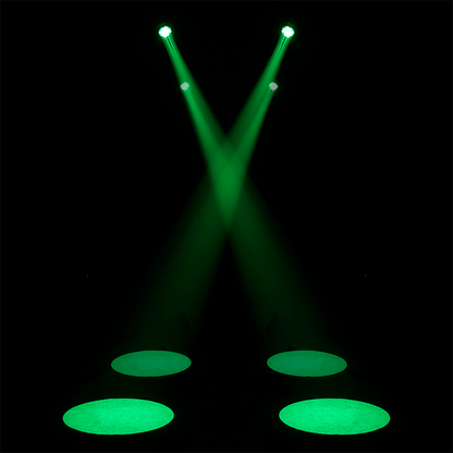 SHEHDS LED Optical Zoom LEKO 350W LED RGBW/Warm+Cool White Profile Spotlight Four-leaf – green spotlight beam effect