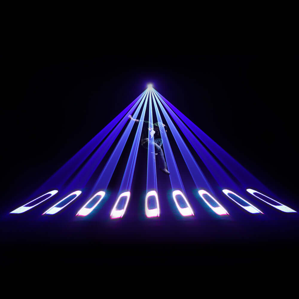 ConstelLaser Contrôle des application Wterproof 6W RGB Animation Éclairage Laser Rechargeable Éclairage de Performance