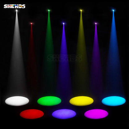 SHEHDS 8-Prisme LED Spot 160W Gobo Éclairage de Scène Avec anneau LED et écran LCD Éclairage à effets de scene DJ  Club