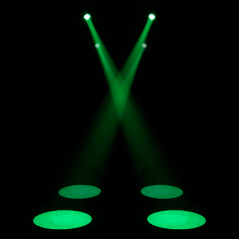 Projecteur LED à Zoom Optique LEKO 250W/350W LED RGBWAUV/RGBLAC/RGBW/RGBL/Blanc Chaud+Froid avec Volets Manuels à Quatre Lames – Lumière Barrière