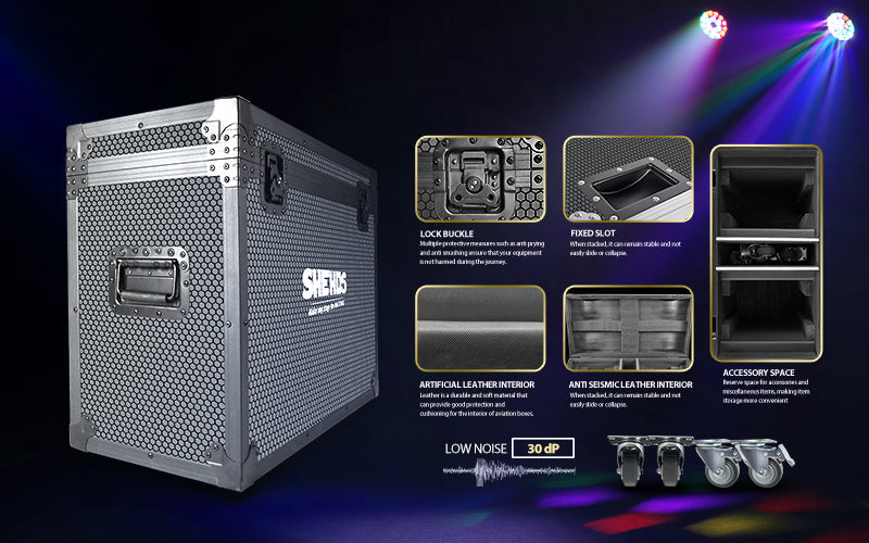 SHEHDS LED Lyres 200W Gobo Éclairage de Scène DJ Motifs multicouleurs 6/18 canaux Performance DJ Club