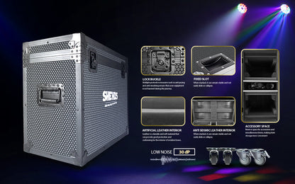 SHEHDS LED Lyres 200W Gobo Éclairage de Scène DJ Motifs multicouleurs 6/18 canaux Performance DJ Club